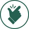 Hand snapping fingers, symbolizing ease, simplicity, or quick solutions.
