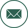 Dark green envelope icon inside a circle, representing email or messaging contact.