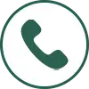 Dark green phone handset icon inside a circle, symbolizing contact by phone.